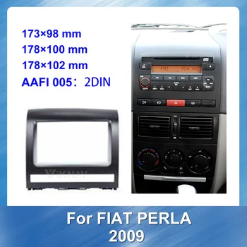 Auto Radio Opšav Za FIAT PERLA 2009 Audio Reproduktor Poklopac Instalacija Završiti Kompleta DVD Traku Auto Stereo 2 DIN Auto TAMNO SREBRNA