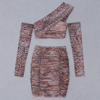 Ženska Modna Odjeća 2021 Kompleti iz dva predmeta S Dugim Rukavima Seksi Majice s Otvorenim Ramenima I Suknja Casual Odjeća Setove iz 2 predmeta
