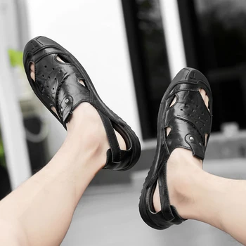 Sandale sandles homme muške sandale 2019 deportivas para da sandalle muške modne unisex masculino uomo ete couro gumene sandale