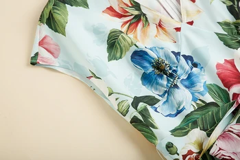 MIUXIMAO Visoke Kvalitete 2020 Ljetna Haljina Novi dolazak Moda Vrećice Cvjetni Print Iznad Koljena Haljina Za Žene Vestidos