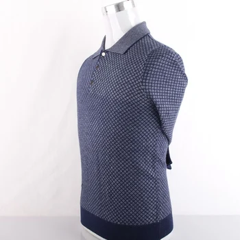 Posebne ponude pure cashmere mini pokrivač plesti za muškarce Smart svakodnevno džemper, pulover odbačenost ovratnik S-3XL blue plava 2 boje