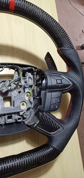 Cuatomized Gloss/Matt Carbon Fiber Sports Steering Wheel Alcantara Koža je kompatibilan Za Ford Taurus-2019 2017 2018