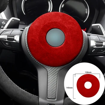 Alcantara Prelomi For BMW F20 F22 F 30 F32 F49 X1 1er Car Steering Wheel Uredjaj Cover Horn Frame Trim Sticker Interior Accessories