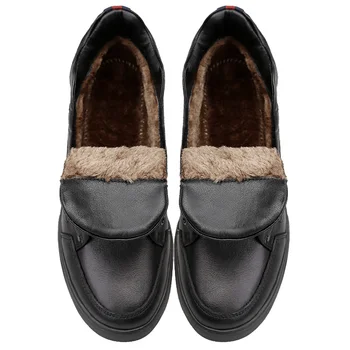 Zimske Kvalitetne Cipele Od prave Kože Muške Svakodnevne Moto Čizme za muškarce pliš vodootporan zimske čizme