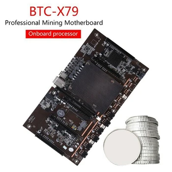 H61 X79 BTC Vađenje Matične ploče s E5 2630 V2 Procesor+RECC 4 g DDR3 memorija+24 Pin Konektor+120 g SSD Podrška 3060 3070 GPU