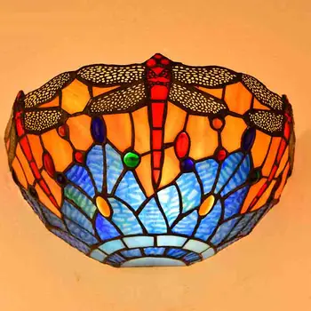 Tiffany Baroka berba Vitraž Željeza Sirena zidne lampe unutarnja rasvjeta noćni svjetiljke zidne svjetiljke za dom AC 110V/220V E27