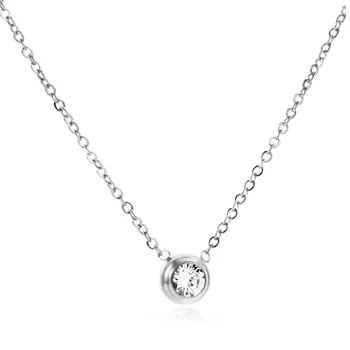10 kom./lot Cijele Kristal, Cirkon Privjesak 316L Nehrđajućeg Čelika Ogrlice za Žene Modni Nakit Poklon 45 cm
