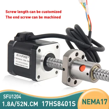 5pcs NEMA17 stepper motor 17HS8401S 52N.CM 1.8 A s SFU1204 ballscrew 150/250/350mm 42 motor za гравировального CNC alatnih strojeva
