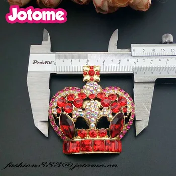 Velike Nakit elegantan Tijara crvena vještački dijamant kruna broš i Uređenje Princeza Kraljica Royal crown igle
