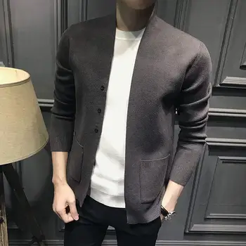 Muški Jesensko-zimskom Kardigan, 2021 Novi Moderan Džemper Muška Odjeća Džemper Trendi Tanki Džemper, Kaput
