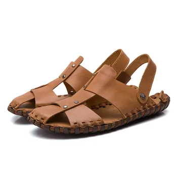 2019 sandale, kožne cuero gospodo s romanas big ete para svakodnevne siguran sandale sandalia sandels shoes man sandles outdoor sandalen