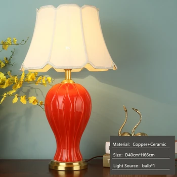 OURFENG Moderne Lampe za Keramičke Crvena Led Dekorativne Lampe za Luksuzni Dizajn Za Dnevni boravak, Spavaće Knjižnice Kabineta Ureda