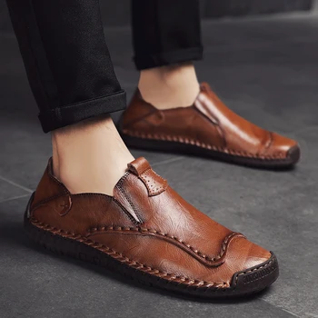 Proljetna casual obuća Muška Crna Casual Cipele i Gospodo Trendy Tenisice Zapatos Casuales Para Hombre De Cuero Лоферы Lider Prodaje