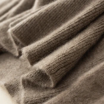 Jesensko-zimskom kašmir džemper ženski 2021 novi dizajn osjećaj niša kontrastnoj boji lažni džemper od dva dijela tanak džemper bottomin