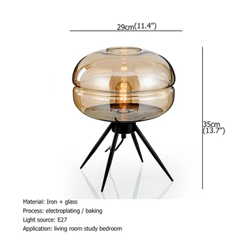 8 M Moderan Dizajn Lampa Nordic Art Glass LED Stolni Svjetlo Kreativni Dekorativne za Dom Spavaće sobe, Dnevni boravak Ureda