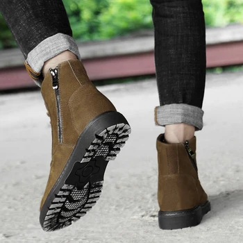 Nove Muške čizme-Oxfords od prave kože u britanskom stilu, gospodo Svakodnevne baršun cipele čipka-up u Retro stilu, Novo 2019 godine