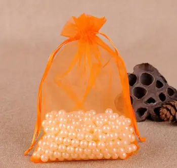 500 kom. Organza Poklon Vrećica Vjenčanje Candy Bag Dekor Transparentno Nakit Čipke Torba Hrana Uzorak za Pohranu Upućivanje na Veliko