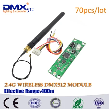 DHL Besplatna dostava 70 kom. Bežični DMX512 2.4 G Led Svjetlo Faze PCB Modula Ploča LED Kontroler Predajnik Prijemnik s Antenom