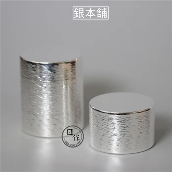 Ovaj dućan bright silver Caddy srebro uvozi iz Japana putovanja prijenosni mali čaj tin mrlja u Kini