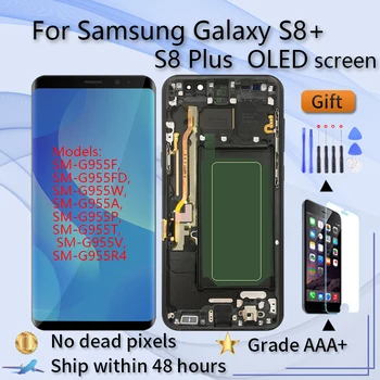 Super Amoled Za Samsung Galaxy S8 G950F G950FD G9500 G950U LCD Zaslon Osjetljiv na dodir Zaslon Senzor Za Samsung Galaxy S8Plus
