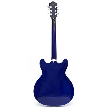 Grote Blue Burst Maple Jazz električna gitara s dvostrukim otvorima F i палисандровым zapise za pečat