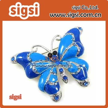 100pc Moda leptir na veliko gorski kristal broševi pin