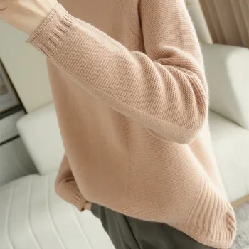 Jesen zima novi kašmir džemper ženski pulover s visokim воротом slobodan dan-to-dan pletene top vuna ženska jakna je topla meka