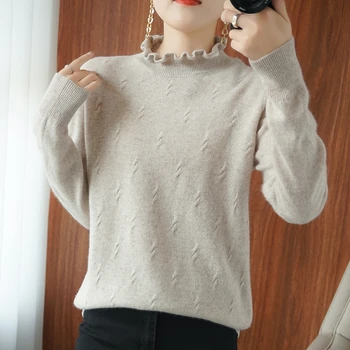 21 Pulover okruglog izreza ženski džemper dugih rukava modni univerzalni jednobojnu kašmir pletene ženske vuneni džemper topla rasprodaja