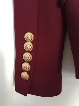 Visoka kvaliteta 2018 potpuno nova moda jednobojnu glava lava metalni gumb ukrasne jakna temperament casual sportska jakna, veličina S-XXL