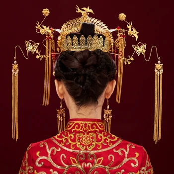 NiuShuya NEW Unikatni Beaded Svadba, Vjenčanje Hairwear Vintage Chinese Tiaras Vjenčanje Ancient Princess Headpieces Pribor Za Kosu
