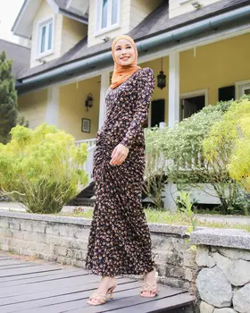 Wepbel Dugi rukav Ramazan Haljinu Modne Ženske Cipele Abaja Tiskanih Struka Kontroliranim Muslimanski Ogrtač, Haljina je Islamska Odjeća, s po cijeloj površini