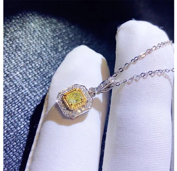 Ogrlica sa prirodnim dijamantom od bijelog zlata 18K svi koriste dijamant 0.48 ct i imaju certifikat HM053