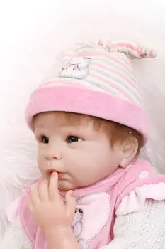 55 cm Realan Puni Silikona Reborn Baby Lutke Djevojka Silikon Bebes Reborns Realan Bonecas Bebe Lutke s Odjećom Slatka Igračka