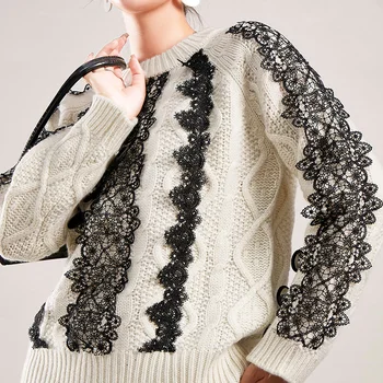 Kašmir džemper ženski pletene pulover okruglog izreza pure cashmere pulover dugih rukava slobodan plus size ženski top