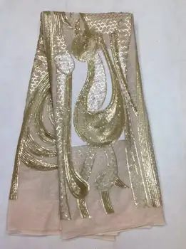 Made in China kraljevski plava cvjetne čipke i tila tkivo afričke nove akvizicije sjajne šljokice cvjetne čipke tkanina za plemenite večernje haljine JL1062