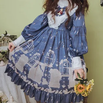 Tea Party Lolita Girl's Kawaii Dress Op Long Sleeve Court Luxury Lolitas Women Dresses Vintage Cosplay Retro Gothic Victorian