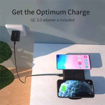 Double Bežični Punjač s napajanjem Quick Charge 3.0 Adapter 7.5 W Qi Charging Pad Station za iPhone SE/11/11Pro Max/XS/XR/X