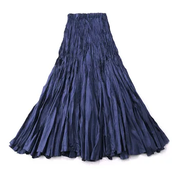 Miyake плиссированная duga suknja 2021 jesen Novi Stil Kvadratnom Ples Elastičan Pojas casual moda osnovna trapezoidni-link Suknja folda za žene