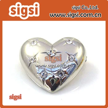 100pcs metal acrylic silver heart vještački dijamant brooch pin for wedding decoration for valentine ' s Day