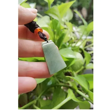 Prirodni Žad Ništa Privjesak Jadeit Ogrlica Smaragd Klesanog Šarm Modni Nakit Amulet za Muškarce Žene Sretan Pokloni