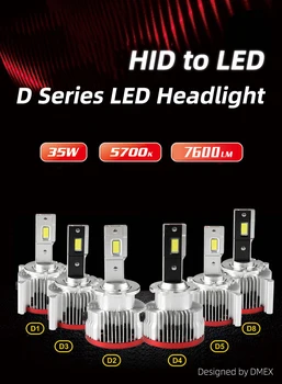 DMEX D3S je DOVELO Canbus 6000K Svjetla Žarulje 35W 4300LM, Zamjena D4S D2S D3S STAVIO na LED 70W