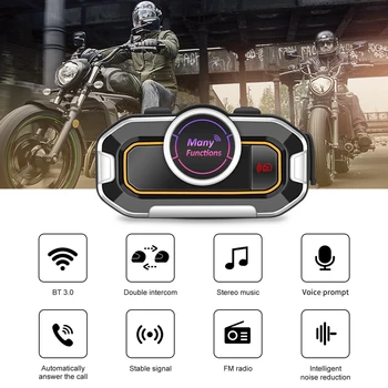 V9 Pro Moto Kaciga Bluetooth Slušalice V5.0 + EDR specifikacija za bluetooth Interfon, FM Radio Vodootporan Automatski Glasovni Asistent
