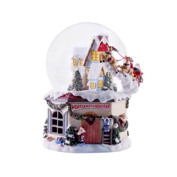Snow Globe Božić - Snježne Globusa - Glazbeni Santa Snow Globe - Snow Globe Muzička Kutija Obrt Ukrasne Svjetleće Božić i Ne
