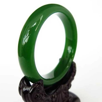 Zheru Jewelry Natural Green Hetian Jade 54mm-64mm Narukvica Elegantna Princeza Nakit Najbolji Poklon