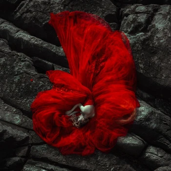 Sjajan Crveni Prom Haljina Couture Korzet Loptu Haljina s Dugim Vlak za fotografiju pucati Bez Naramenica Slatka Večernja Haljina Prilagoditi