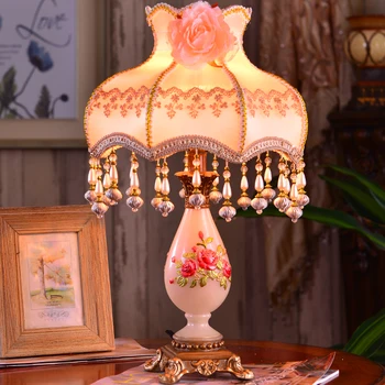 Kineski Stil Retro Lampe Za Home Dekor Tkanina Lampe Za Dnevni Boravak Spavaća Soba Noćni Lampe Svatova Svjetlost