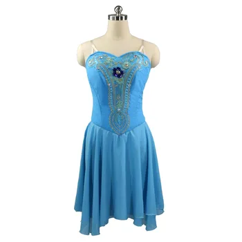 Stručno Kvalitetan Odraslo Plavom Plesni Haljina Lyrical Perfomance Ballet Costumes