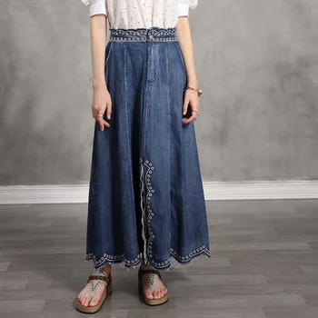 Vintage Suknja Vezeni Deniver Haljina Srednje slijetanje