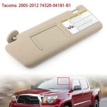 Bež Lijevo štitnik Za sunce na vozačevoj strani 74320-04181-B1 za Toyota Tacoma 2005-2012 i Vizir Bez svjetla
